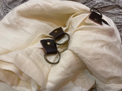 Linen Curtain La Redoute Single Rings White Foam 140x220cm RRP£99 - Picture 4 of 11