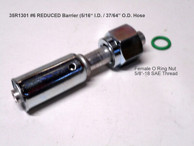 A/C Fitting,,Beadlock REDUCED BARRIER,Female O Ring Straight # 6 RB1301 35R1301