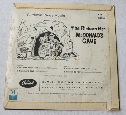 The Piltdown Men Piltdown Rides Again GB 7: EP Raro Foto Manga Mono EAPI20155 - Picture 2 of 5