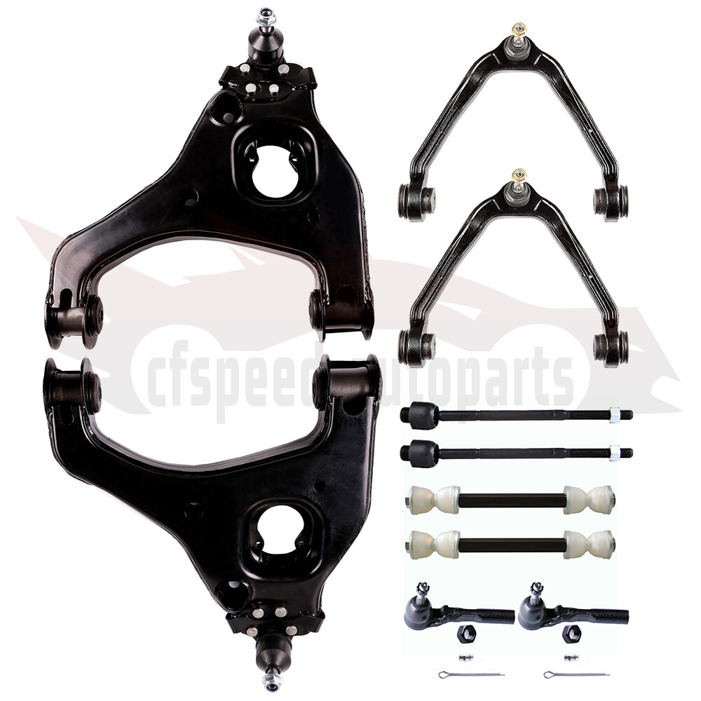 10PCS Front Lower Control Arms & Sway Bars for 1999-2006 Chevy Silverado GMC Sierra 1500