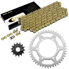 Drive Chain & Sprockets Kit for Kawasaki EX250F Ninja 250R 1988-2007 Gold