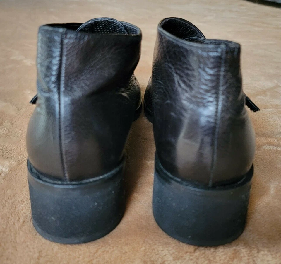 Botines de cuero negro Amalfi Pillow A para mujer talla 9 AA Italia Foto 3 de 4