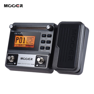 MOOER GE100 Guitar Multi-Effects Processor Effect Pedal 40 Drum 10 Rhythms Y2J1