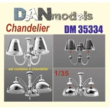 Accessories for diorama. Chandeliers 4 pcs Dan Models 35334 Scale 1:35 