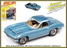 Johnny Lightning New '65 Chevy Corvette Hardtop 1/64th Diecast Car JLCG022B