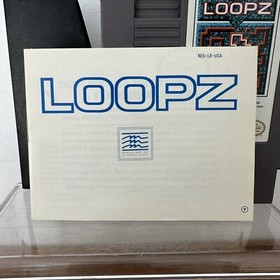 Vintage Video Game Cartridge LOOPZ Nintendo Game System NES w Instruction Manual