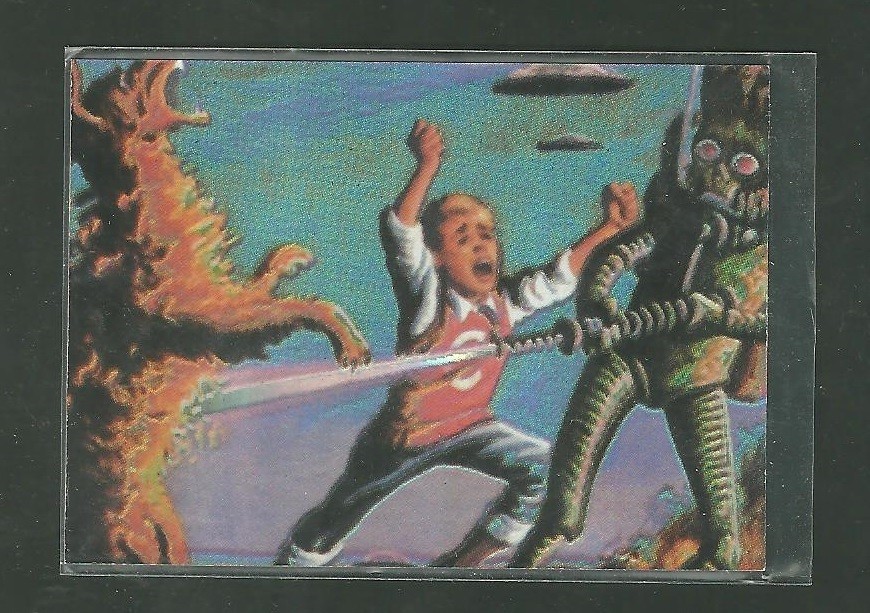 1994 Topps Matrix Mars Attacks Trading Card No. 1 of 4 Destroying