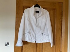 Bianca White Short, Long Sleeved Beautiful Jacket Size 14