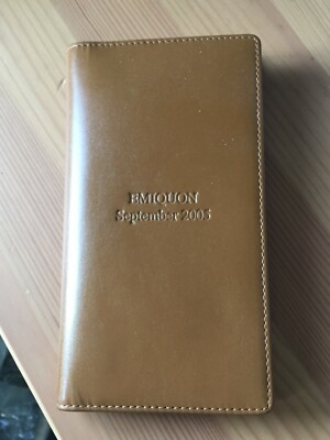 NEW LEVENGER EMIQUON SEPT 2005 PAPER NOTEPAD W/ LEATHER COVER TAN REFILLABLE