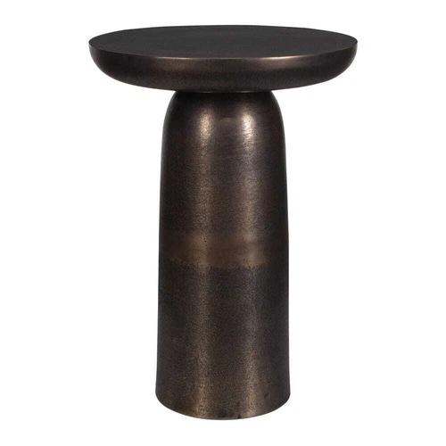 OUTDOOR JOPPA CAST INDUSTRIAL STYLE ALUMINUM END ACCENT TABLE UTTERMOST 50217 - Picture 3 of 6