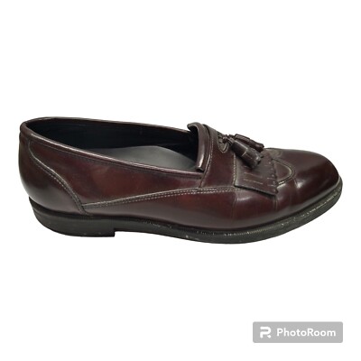 Hush Puppies Brown Leather Tasseled Loafers Shoes Men display picture 3