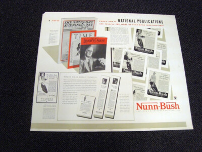 Circa 1933 Nunn-Bush Saturday Evening Post 3 Foot Poster