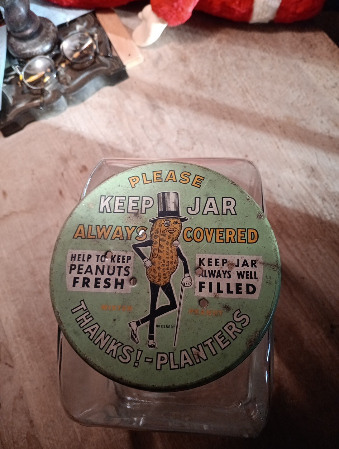 1940 Leap Year Glass Planters Peanut Jar W/ Tin Lid eBay