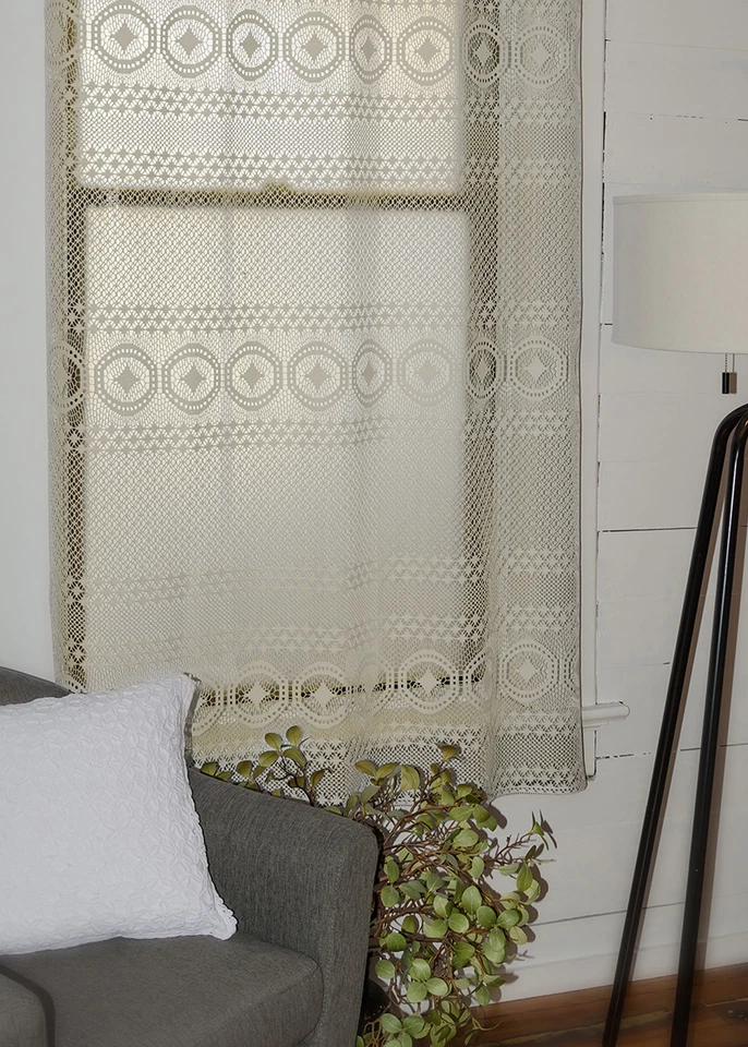 Heritage Lace Panel Eureka White or Cafe Rod Pocket - Image 2 of 2