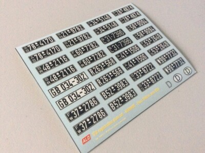 Décalcomanies Plaques D'immatriculation Italie 1:87 – Pour 15 Voitures Miniatures, Années 1985-1994