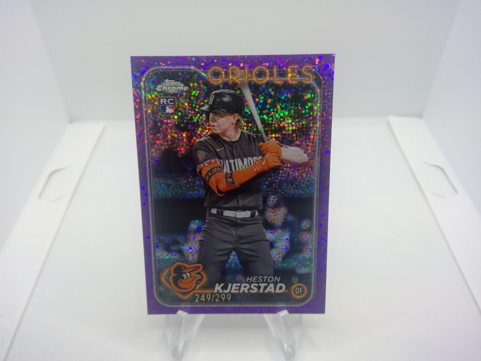 2024 Topps Chrome Heston Kjerstad Rookie Purple Speckle Refractor /299 #142