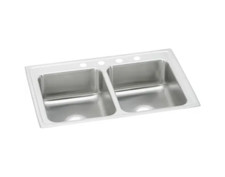 NEW Elkay LR43222 C116 Lustertone 43" Drop In Double Basin Stainless Steel Kitc
