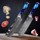 4PC Japanese Damascus pattern Stainless Steel Kitchen Chef Knives Set &Scabbard — photo 5