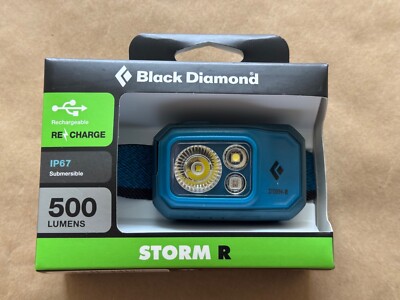 NEW BLACK DIAMOND STORM R 500 HEADLAMP COLOR AZUL FAST FREE SHIPPING