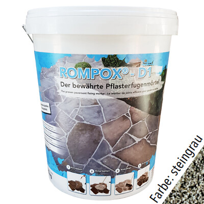 Romex ROMPOX D1 Pflasterfugenmörtel 2K Epoxidharz Fugenmörtel Steingrau