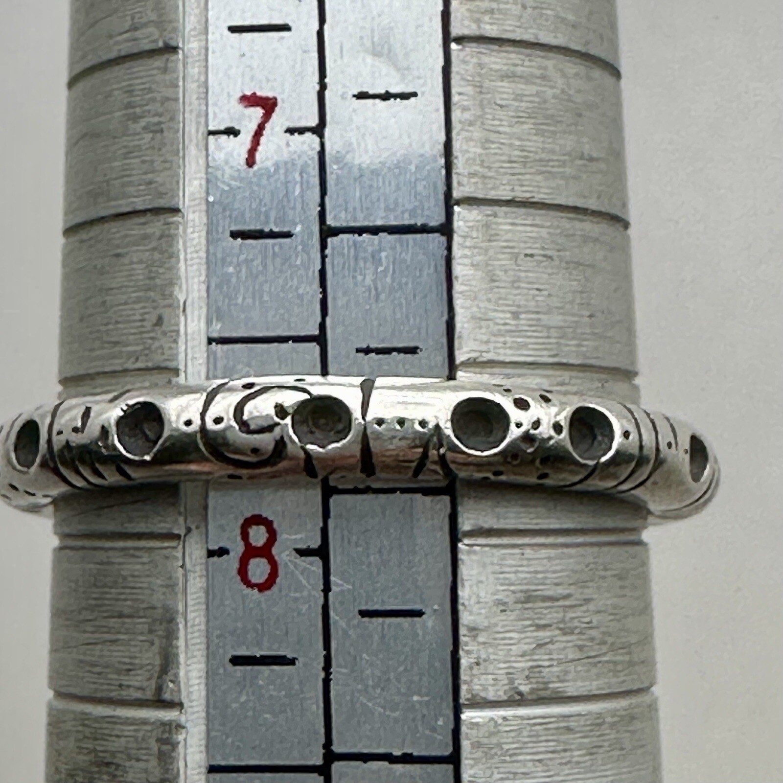 Artisan Boho Stackable Ring Signed Locke Sterling… - image 7