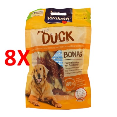 8 X Vitakraft Duck Duck Bones With Beef 80g
