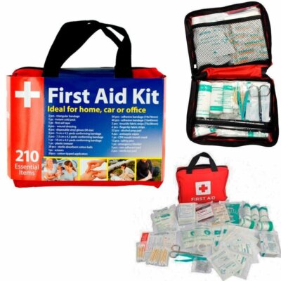 210 Piece First Aid Kit Easy Access Carrying Case All Purpose Emergency ...
