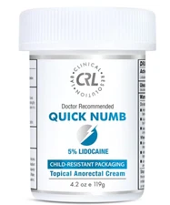QUICK Numbing Cream for Pain Relief - Maximum Strength with Vitamin E - 5%