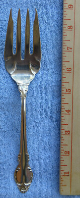 Holmes & Edwards Silver Fashion Deep Silver Silverplate Serving Fork - EXC Vtg