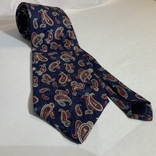 Liberty of London Silk Tie Paisley Blue Red Teal Made in USA