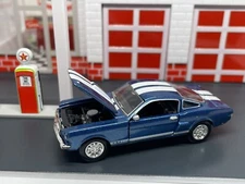 1966 Shelby GT350 Mustang Blue Opening Doors & Hood 1/64 Limited Edition