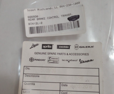 Piaggio, Aprilia Rear Brake Cable NOS 666930 (L-7273) | eBay