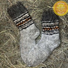 Leo Design - Paquete De 2 Calcetines De Lana Natural De Alpaca Y Cordero Para Hombres Y Mujeres, Mezcla Gruesa Y Pesada, Invierno, Térmicos, 2 Carbón, 13-15.5