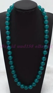 AAA 8mm Colliers de perles rondes en pierre gemme en amazonite bleu naturel 18"
