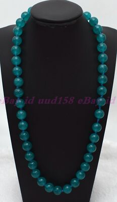 AAA 8mm Natural Blue Amazonite Gemstone Round Beads Necklaces 18''