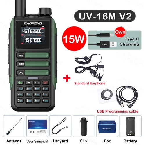 Baofeng UV16M V2 Walkie Talkie 15W 999CH - Photo 14/34