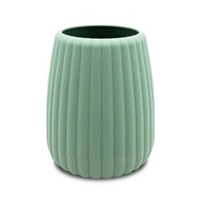 Mainstays Rubberized Plastic Ribbed Toothbrush Holder, Green