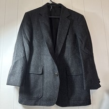 Haggar Blazer Sport Coat Sport Jacket Wool Herringbone Thick Tweed 40S S27
