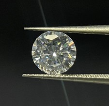 1 Carat Moissanite Lab Diamond VVS1 D Round 6.5mm | GRA Certificate & Warranty