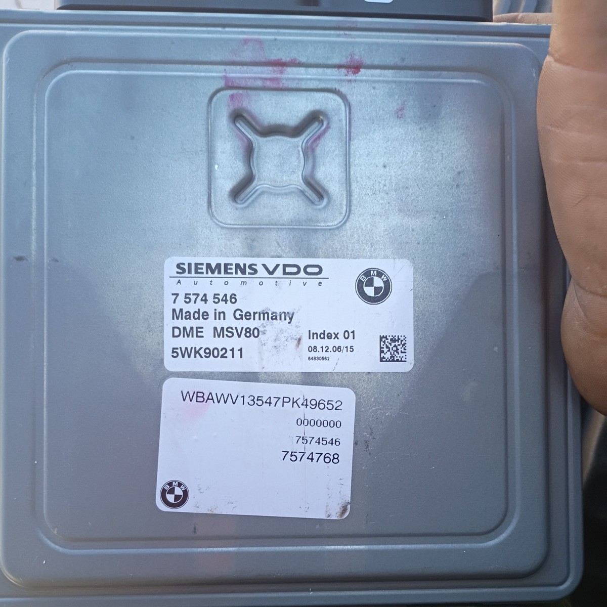 OEM 2007-2011 BMW 328i N52 3.0L ECU DME MSV80 Module CAS  display picture 1