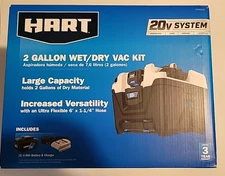 HART 20-Volt Cordless 2-Gallon Wet/Dry Vacuum Kit (1) 20-Volt 4.0Ah Lithium- Ion