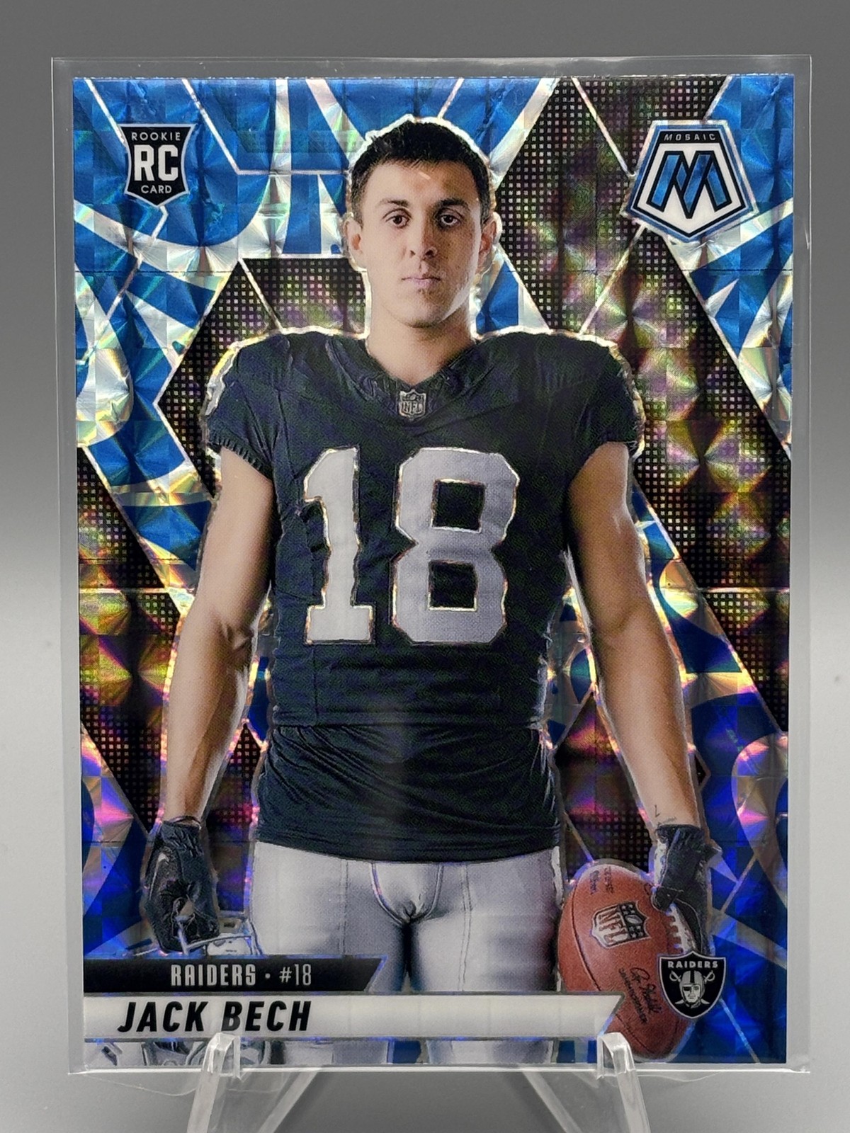 2025 Panini Mosaic #280 Jack Bech Mosaic Reactive Blue