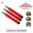 3 Fiber Glass Scratch Brush Pencil Clean Remove Rust Dirt Jewelry Watch TOOLS