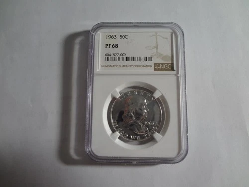 1963 Proof Franklin Half Dollar 50c NGC PF68 90% Silver