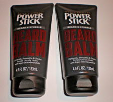 2 POWERSTICK BEARD and STUBBLE BALM Argan and Almond Oil Moisturizes and Softens