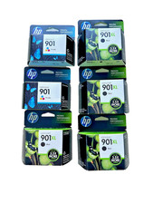 4 Pack 901XL Black & 2 Pack 901 Tricolor Ink Cartridge HP 901 Officejet