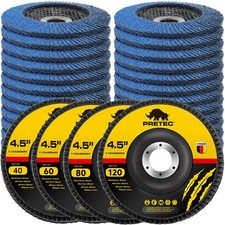 40+8Pcs 4.5" 4-1/2" Zirconia Flap Disc 40 60 80 120 Grit Sanding Grinding Wheels
