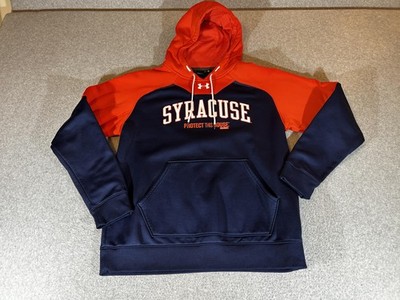 Syracuse Hoodie Mens Large Blue Pullover Sweatshirt Fleece Under Armour NCAA
