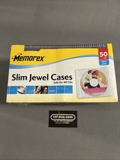Memorex 5mm Slim CD/DVD Jewel Cases - Clear, Pack of 50