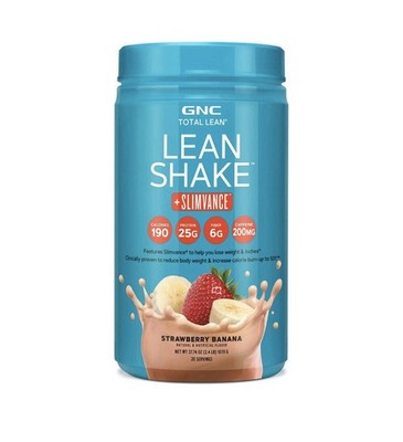 GNC Total Lean Shake Slimvance Strawberry Banana 2.4 lb * SEALED Exp 8/2025